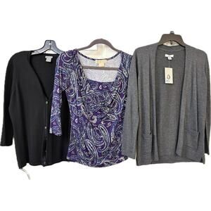 Ann Taylor, Michael Kors, etc.  Work-to-Weekend Neutrals – 3-Top Bundle (P–PM)